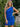 One Shoulder Pleated Zipped Back Mini Sheath Prom Dress in Royal Blue