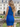 One Shoulder Pleated Zipped Back Mini Sheath Prom Dress in Royal Blue