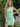 One Shoulder Pleated Zipped Back Mini Sheath Prom Dress in Mint Green