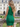 One Shoulder Pleated Zipped Back Mini Sheath Prom Dress in Emerald Green