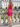 One Shoulder Pleated Zipped Back Mini Sheath Prom Dress in Hot Pink