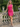 One Shoulder Pleated Zipped Back Mini Sheath Prom Dress in Hot Pink