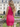 One Shoulder Pleated Zipped Back Mini Sheath Prom Dress in Hot Pink