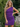 One Shoulder Pleated Zipped Back Mini Sheath Prom Dress in Purple