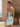 Strapless Pearl Like Bodice Mini Sheath Dress in Baby Blue