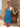 Strapless Pearl Like Bodice Mini Sheath Dress in Blue