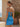 Strapless Pearl Like Bodice Mini Sheath Dress in Blue