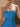 Strapless Pearl Like Bodice Mini Sheath Dress in Blue