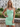 Sculpted Neck Ruched Backless Lace Up Mini Sheath Prom Dress in Mint Green