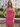 Sculpted Neck Ruched Backless Lace Up Mini Sheath Prom Dress in Hot Pink