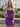 Sculpted Neck Ruched Backless Lace Up Mini Sheath Prom Dress in Purple