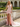 V-Neck Pleated Lace Up Mini Sheath Prom Dress With Drop in Pink