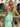 V-Neck Pleated Lace Up Mini Sheath Prom Dress With Drop in Mint Green