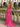 V-Neck Pleated Lace Up Mini Sheath Prom Dress With Drop in Hot Pink