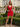 V-Neck Backless Lace Up Mini Sheath Prom Dress in Red