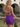 V-Neck Backless Lace Up Mini Sheath Prom Dress in Purple