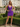 V-Neck Backless Lace Up Mini Sheath Prom Dress in Purple