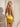 Backless Sparkly Hot Fix V-Neck Bodice Sheer Mini Sheath Prom Dress in Mustard Yellow