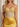Backless Sparkly Hot Fix V-Neck Bodice Sheer Mini Sheath Prom Dress in Mustard Yellow