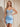 Sparkly Crystal Beading Bodice Sheer V-Neck Mini Sheath Prom Dress in Sky Blue