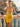 Sparkly Beading Illusion Bodice Sheath Mini Sequin Dress in Mustard Yellow