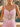 Sparkly Beading Illusion Bodice Sheath Mini Sequin Dress in Pink