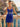 Sparkly Beading Illusion Bodice Sheath Mini Sequin Dress in Royal Blue