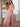 Sparkly Lace Embroidery Illusion Bodice A-Line Long Prom Dress - Blush Pink