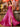 Strapless Pleats Ball Gown Prom Dress Long With Slit-Hot Pink