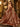 Strapless Pleats Ball Gown Prom Dress Long With Slit - Burnt Orange