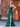 V-Neck Boned Mermaid Prom Dress Long Split-Peacock Blue