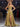 Cut Front Corset Bodice Sparkly Satin Ball Gown Prom Dress - Champagne Gold