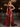 Cut Front Corset Bodice Sparkly Satin Ball Gown Prom Dress - Crimson