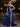 Cut Front Corset Bodice Sparkly Satin Ball Gown Prom Dress - Blue