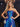 Cut Front Corset Bodice Sparkly Satin Ball Gown Prom Dress - Blue
