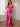 Off Shoulder Corset Bodice Lace Embroidery Mermaid Prom Dress With Split - Hot Pink