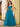 Hand Beading Square Ball Gown Prom Dress - Blue