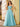 Hand Beading Square Ball Gown Prom Dress - Baby Blue
