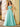 Hand Beading Square Ball Gown Prom Dress - Mint Green