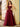 Hand Beading Square Ball Gown Prom Dress - Burgundy