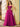 Hand Beading Square Ball Gown Prom Dress - Fuchsia