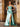 Lace Embroidery Waist Drop Mermaid Long Prom Dress - Baby Blue