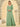 Long Sleeve Square Sheath Chiffon Bridesmaid Dress - Sage Green