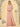 Long Sleeve Square Sheath Chiffon Bridesmaid Dress - Blush Pink