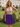 Halter Cut Front Sparkly Beading Chiffon Mini Ball Gown Prom Dress in Purple