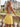 Halter Cut Front Sparkly Beading Chiffon Mini Ball Gown Prom Dress in Yellow