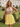 Halter Cut Front Sparkly Beading Chiffon Mini Ball Gown Prom Dress in Yellow