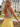Halter Cut Front Sparkly Beading Chiffon Mini Ball Gown Prom Dress in Yellow