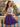 Luxury Crystal Backless Halter Mini A-Line Prom Dress in Purple