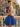 Halter Bodice Bow Backless Zipped A-Line Formal Mini Skirt in Royal Blue